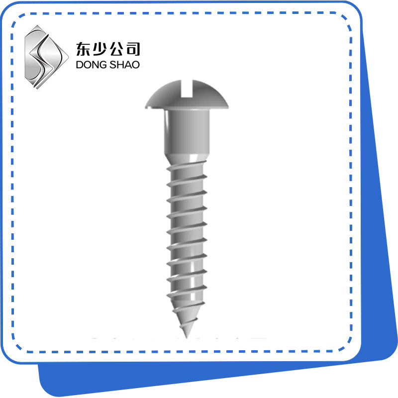 Slotted गोल डोके लाकूड screws